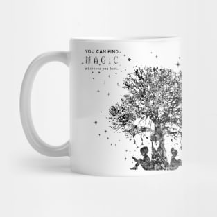 Kids reading under tree Mug